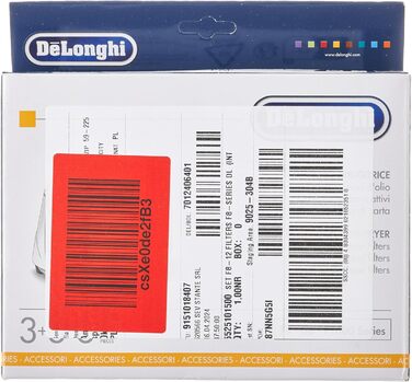Набір фільтрів De'Longhi для фритюрниць серії F8-F1000, чорний/білий