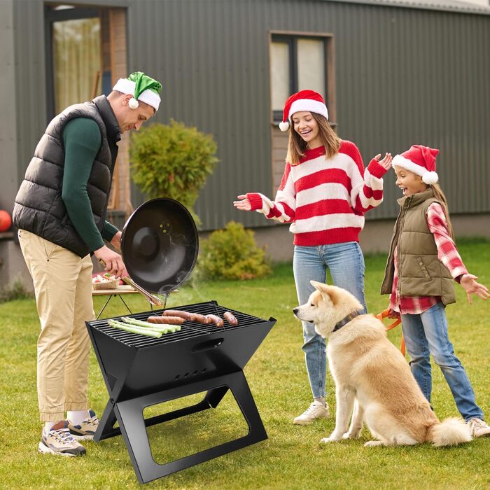 Складаний гриль QWORK, термостійкий гриль для ноутбука, для кемпінгу, подорожей