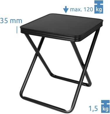 Ваш 3D-табурет GEAR Tavolino зі знімною стільницею, алюмінієвий складаний табурет із швидковисихаючою 3D-сітчастою підкладкою