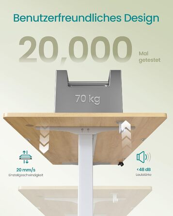 Регульований по висоті письмовий стіл SONGMICS, 120 x 60 см, колір золотого дуба