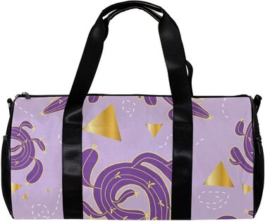 Спортивна сумка, маленька дорожня сумка, сумка для фітнесу та шопінгу для йоги, з абстрактним рослинним принтом (кактуси), сумка для активного відпочинку, ручна поклажа