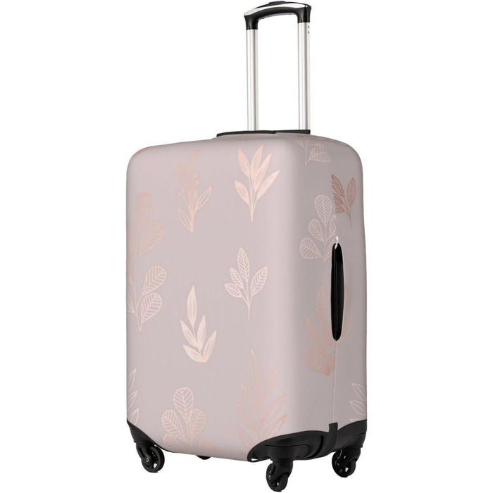 Чохол для валізи з квітковим принтом, рожеве золото, еластичний захист від подряпин, розмір XL