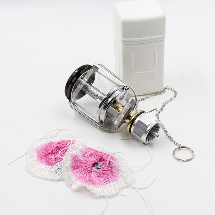 Газовий ліхтар Veemoon Mapp із вбудованою системою запалювання, портативний кемпінговий ліхтар, ліхтар для намету, міцний матеріал, компактний, в комплекті абажур та футляр