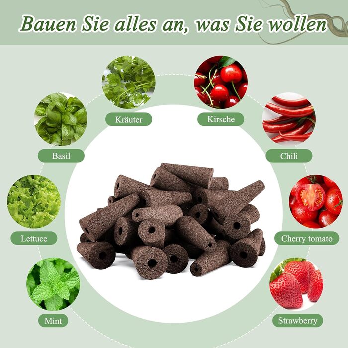 Губки для росту Cieex 125 шт., запасні губки для розведення 50 шт., садові аксесуари для гідропоніки для системи Start із 50 етикетками, 12 ізоляційних кришок, 12 кошиків для рослин, 1 пінцет