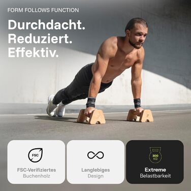 Дерев&39яні ручки для віджимання BMOTION преміум-класу, стійкі та нековзні паралелети для калістеніки, ручки для віджимання або стійки на руках, перекладина для віджимання для використання в приміщенні та на вулиці, включаючи ремінь для транспортування