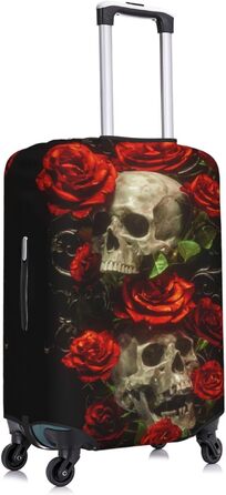 Чохол для багажу BAFAFA з принтом Череп і троянди, еластичний захист від подряпин і пилу для валіз, чорний, розмір 85