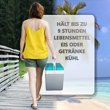 Холодильник, ізольований бокс, сумка-холодильник, кемпінговий термобокс, ізольована сумка, сірий, холодильник 24 л