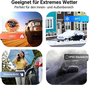 Зарядний кабель Tera EV Тип 2 22KW 32A 7,5-метровий 3-фазний тип 2 до типу 2 Mennekes IP55 Швидка зарядка Зарядний кабель електром