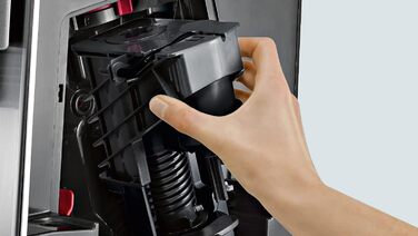 Повністю автоматична кавоварка з сенсорним екраном - для двох чашок одночасно - режим бариста - , 2,3 літра, колір нержавіюча сталь (мова дисплея не встановлена на німецьку) Підключається одиночно, 9 Plus Connect s500 TI9553X1RW