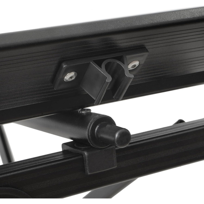 Складаний кемпінговий стіл CampFeuer 90,5 x 51,5 см Складаний стіл з сумкою для перенесення, садовий стіл, дорожній стіл Складаний стіл з регульованою висотою, вуличний стіл, бічний столик Балконний стіл, багатофункціональний стіл (чорний)