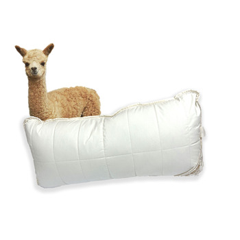 Подушка Basic Line Alpaca, простьобана терморегулюючою вовною альпаки та наповнена еластичними кульками з волокна, для спокійного сну, 40x80 см, середньої жорсткості та відносно висока