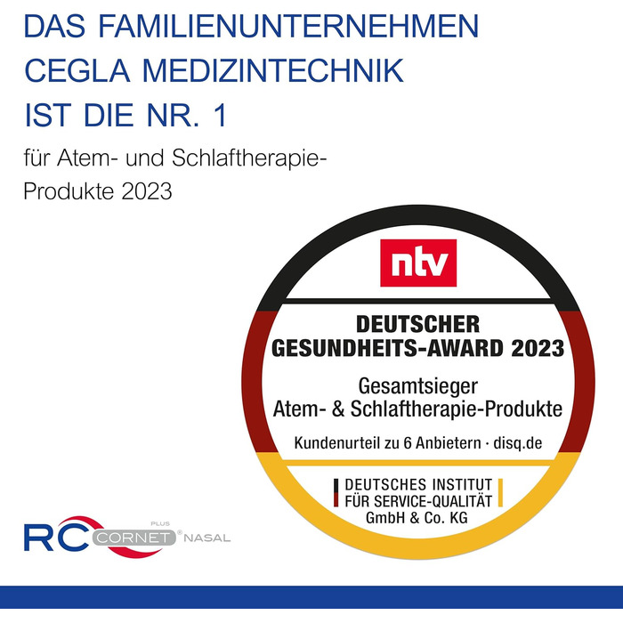 Прилад для респіраторної терапії CEGLA RC-Cornet PLUS NASAL, вільний ніс без ліків, муколітичний, протинабряковий, регенеруючий, інтегроване з'єднання для інгаляцій, очищає верхні дихальні шляхи