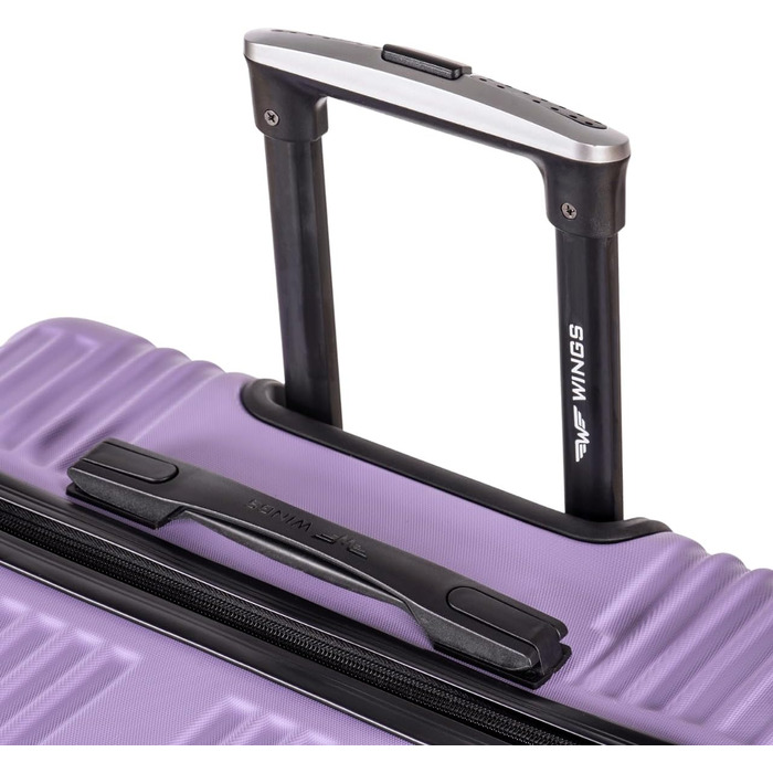 Валіза Wings з твердим корпусом - 66 x 43 x 26 см, велика дорожня валіза та візок - надлегка валіза на колесах - ручна поклажа з колесами - валіза з замком - маленький візок для літака, колір Шампань