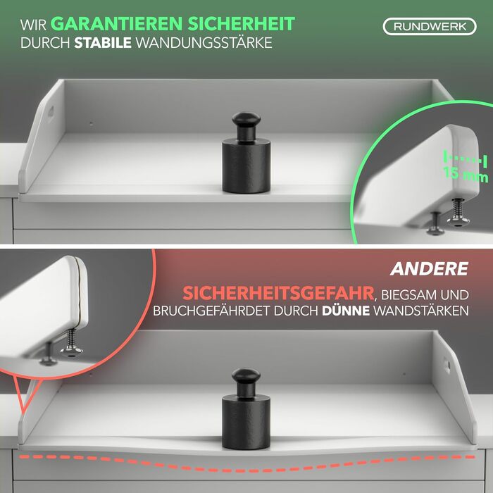 Пеленальний столик шириною 80 см для комодів ІКЕА Хемнес і Мальм - Глибина комода від 48-50,5 см - 80x75x13,5 см - білий - Безпечн