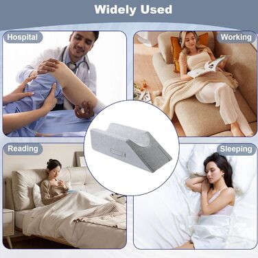 Подушка для підняття ніг, опори для ніг з ручкою та блискавкою, відштовхувальна губка, подушка для підтримки ніг у ліжку, U-подібний позиціонер для ніг полегшує біль та покращує
