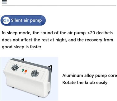 Протипролежневий матрац FOOJO, матрац зі змінним тиском, функцією підйому та перекидання вліво/вправо, медичний надувний матрац для профілактики пролежнів та виразок під час декубіту