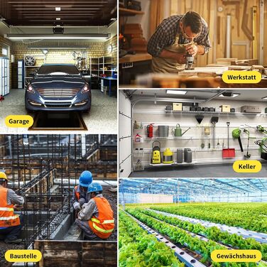 Промисловий вентилятор-обігрівач SIAL 9000 Вт, 400 В - Електричний обігрівач - Радіаційний обігрівач, Будівельний обігрівач - Вентиляторний обігрівач для гаражів, майстерень, будівельних майданчиків - D9 - Чорний 9 кВт Чорний