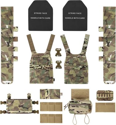 Низькопрофільний страйкбольний жилет регульований MOLLE Plate Carrier Грудний протектор