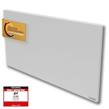 Інфрачервоний обігрівач SCHMIDBAUER Concept 900 Вт - вкл. монтажні аксесуари - настінний/стельовий кронштейн Easy Click - захист від перегріву - безрамний зварний - порошкове покриття 900 Вт (9-18 м)