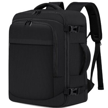 Рюкзак для ручної поклажі 40x30x20 см для Ryanair, 40x30x25 см для Eurowings, невеликий дорожній рюкзак об&39ємом 24 л, ручна поклажа, рюкзак для ноутбука для чоловіків та жінок, чорний. Black-b 40x30x20 см (24 л)