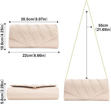 Клатч жіночий Larcenciel, блискуча сумочка з ланцюжком, вечірня сумочка з металевими паєтками для нареченої, елегантна сумка на плече для весілля, вечірки, побачення, золотий колір