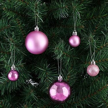 Різдвяні кульки 77 шт рожеві Deuba