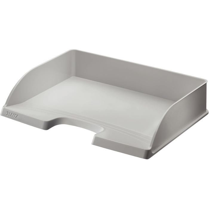 Лоток для листів Leitz A4 альбомної орієнтації, упаковка з 5 шт. , високоякісний лоток для листів, штабелювані відділення для організації робочого столу, сумісний із серією Plus, сірий, 52180085 Standard Grey 5 шт.