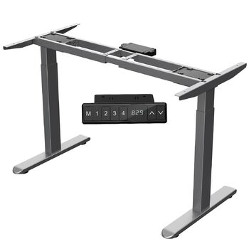 Каркас столу AIMEZO з регулюванням висоти та 2 двигунами, електричне регулювання висоти каркасу столу, захист від зіткнень та функція пам&39яті, сірий