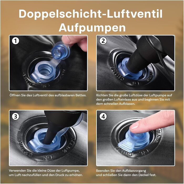 Надувний матрац MMOBIEL для позашляховиків, автомобільний матрац, надувне ліжко для кемпінгу та подорожей - електричний повітряний насос, 2 подушки, ремкомплект та сумка для перенесення кемпінговий матрац для позашляховиків та використання на свіжому пові