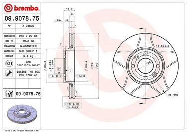 Гальмівні диски Brembo MAX LINE (комплект 2 шт.) 09.9078.75