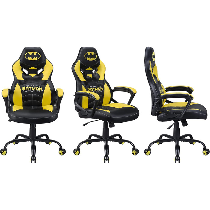Бетмен - Крісло юніорського гравця - Офісне крісло гравця - Офіційно ліцензоване DC Comics Black Junior 2021