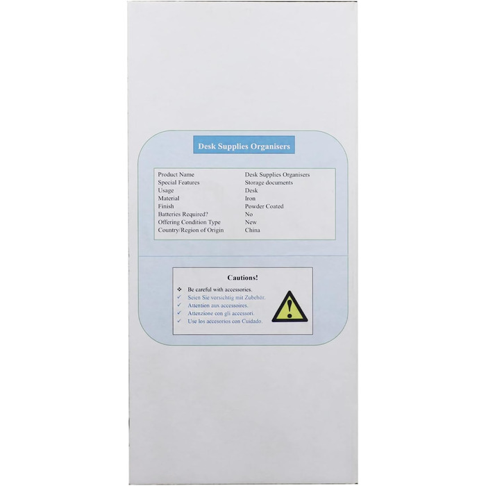 Металевий настільний органайзер, 5-ярусний лоток для паперу та листів з тримачами для файлів, сітчастий настільний органайзер для файлів з тримачем для журналів для зберігання офісних документів (чорний)