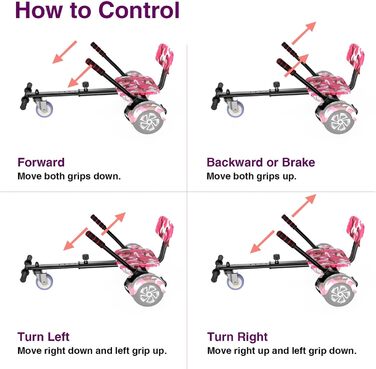 Гіроскутер для дітей 6,5 дюйма – самобалансуючий з картингом, світлодіодними ліхтарями та Bluetooth-колонкою, ідеальний подарунок для дітей