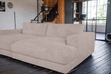 Шнур для великого дивана KAWOLA Madeline Вічний дизайн та елегантність Зручний мега-диван Ідеально підходить для ігор та відпочинку, сіро-коричневий, поліестер