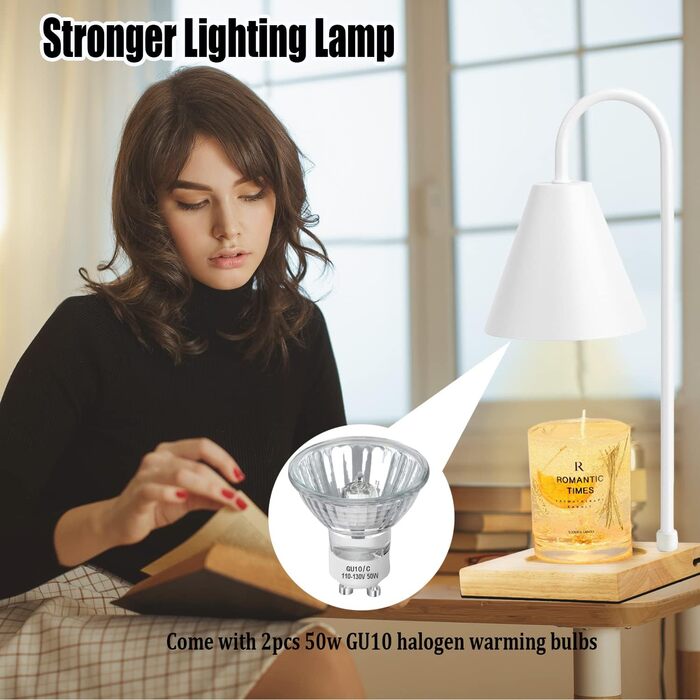 Ароматизатор Night Light Candle Warmer Lamp Ароматичні лампи Електричні ароматичні лампи Аромалампи для домашнього офісу, спальні, вітальні, подарунок, 2 Bulbs