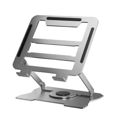 Підставка для ноутбука, металева, складана, портативна, з регульованим кутом нахилу та вентиляційними отворами, сумісна з ноутбуками до 17 дюймів