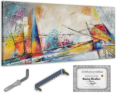 Моніка Мірафьорі I 100 РУЧНИЙ РОЗПИС I Картина Мінімалізм 140х70см Картина Ручний розпис Акриловий живопис Дуже великий акриловий