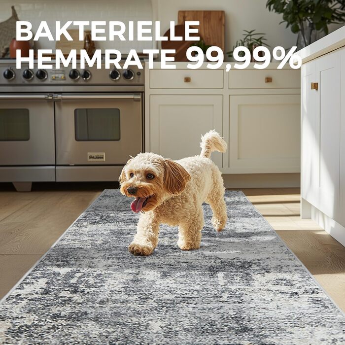 Килимок для дверей TOPICK, що миється, для приміщень і вулиці, сучасний абстрактний килим, тонкий антибактеріальний складний нековзний килимок для вхідних дверей, кухні, патіо, коридору, спальні, 90x150 см, сірий, абстрактний сірий, 90 x 150 см (прямокутн