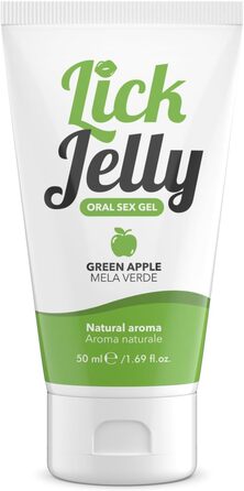 Їстівний лубрикант на водній основі, нежирний та не залишає плям, зі смаком зеленого яблука, 50 мл