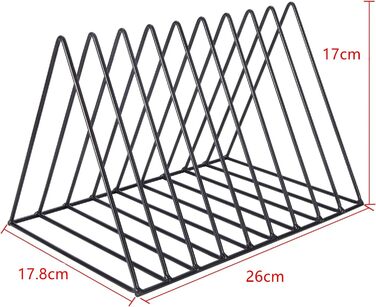 Стелаж для журналів Norhogo металевий, 9 слотів трикутний органайзер для файлів, органайзер для файлів книжкова полиця стелаж для журналів металевий для офісу домашня бібліотека, організація стелаж для офісу, компакт-дисків, журналів