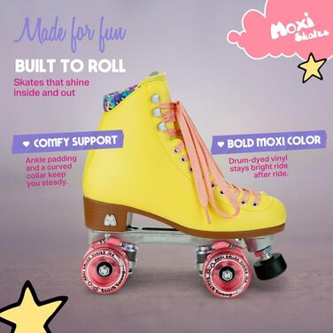 Роликові ковзани Moxi - Beach Bunny - Модні жіночі роликові ковзани Полуничний лимонад Розмір 4