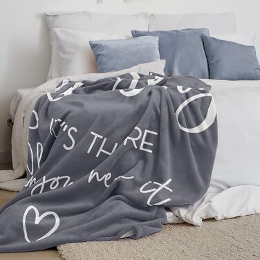 Подарунки для найкращих друзів, ковдра-обіймач на день народження дівчини, подарунки на день народження для жінок, найкращих друзів, чоловіків, хлопців, сестер, колег, сірі, 150*200 см