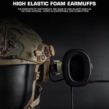 Тактична комунікаційна гарнітура TS TAC-SKY (без шумозаглушення), перемикання лівого та правого мікрофонів, силіконові амбушури (HD-14-A-BLK)