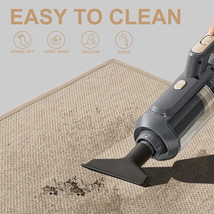 Килимок для входу LEKEEPGO для приміщень 43 x 75 см, нековзний килимок для приміщень, килимок для вловлювання бруду, тонкий килимок для приміщень, абсорбуючий килимок для входу, килимок для очищення, килимок для входу для приміщень, хакі 43 x 75 см