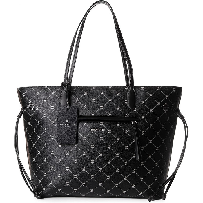 Сумка для покупок жіноча сумка з бічними шнурками сумка через плече XXL 37.5 см чорна