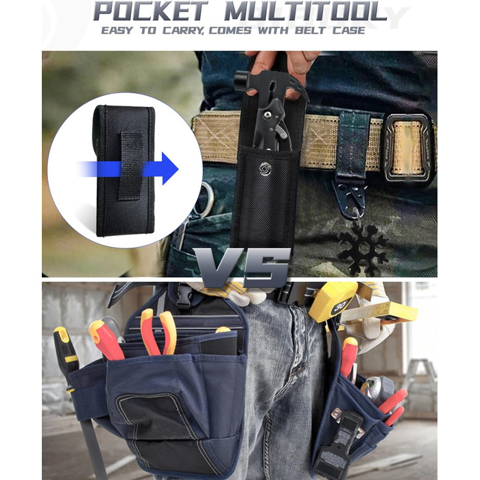 Молоток і сніжинка мультитул для чоловіків, кемпінг аксесуари виживання спорядження, подарунок для чоловіків тато чоловік, молоток