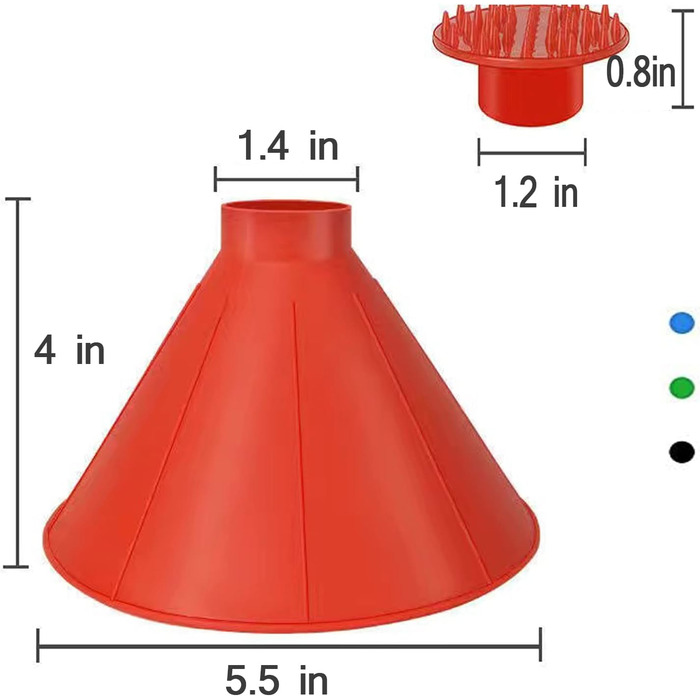 Автомобільний скребок для льоду CHANGZHONG з лійкою Круглий 360-градусний чарівний скребок для снігу Крижане диво у формі конуса (4 шт. и)