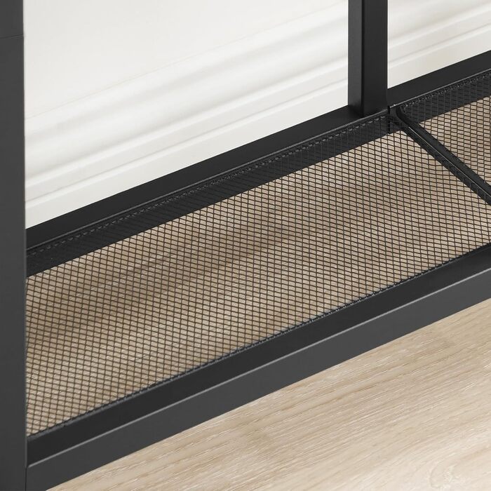 Вузький консольний столик HOOBRO, бічний столик 75 см, столик для передпокою, невеликий столик для демонстрації, диван-столик для невеликих приміщень, для входу, передпокою, вінтажний коричнево-чорний EBF79XG01 Вінтажний коричневийчорний