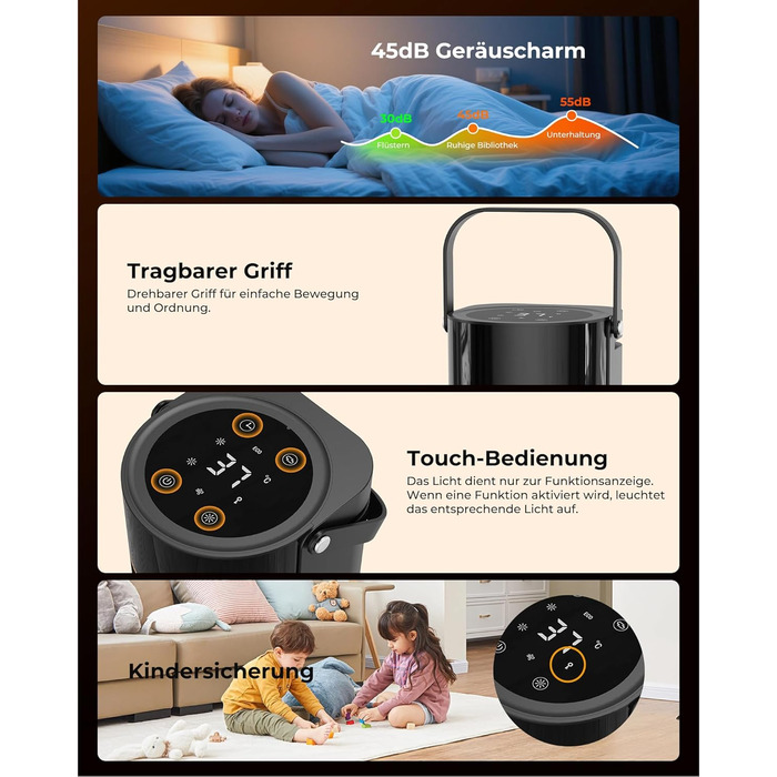 Енергозберігаючий вентилятор-обігрівач потужністю 2000 Вт, тихий керамічний швидкодіючий PTC-обігрівач з пультом дистанційного керування, таймером, функцією повороту на 70, світлодіодним дисплеєм для використання в офісі, спальні, ванній кімнаті, вдома, ч