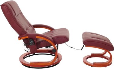 Масажу-реклайнер Mendler Pescatori II, розслаблююче масажне крісло, функція масажу - Бордо